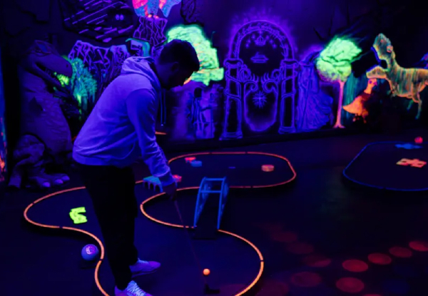 Unlimited Putt'N'Glow Indoor Mini Golf, Queenstown from $29 for Children, $35 Adults
