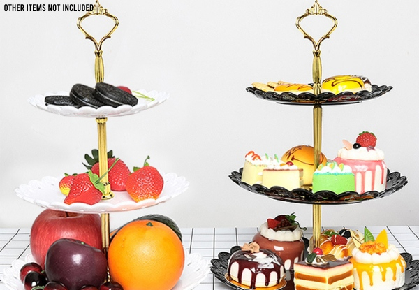 Three-Tiered Cake Tray Serving Stand - Two Colours Available & Options for Two