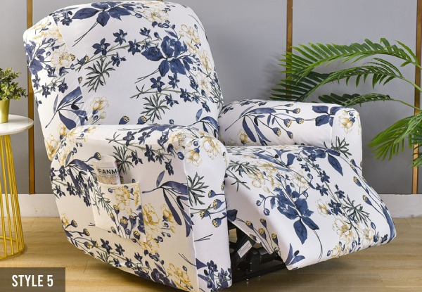 Printed Recliner Chair Cover - Five Styles Available