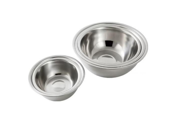 Five-Piece Stainless Steel Nesting Mixing Bowl Set - Option for Two Sets