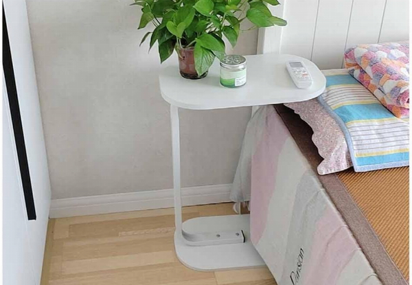 Ergonomic C-Shaped Side Table