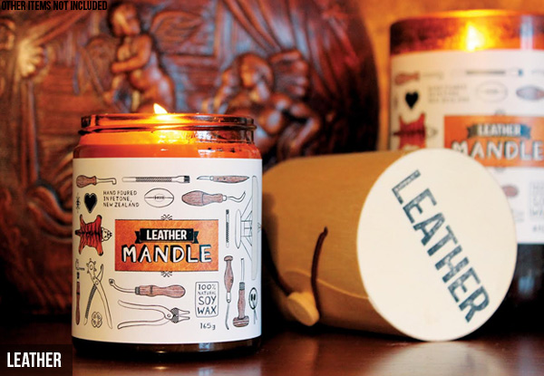 Mandle's - The Man Candle Range - Two Sizes & Four Scents, or Kit of Three Available