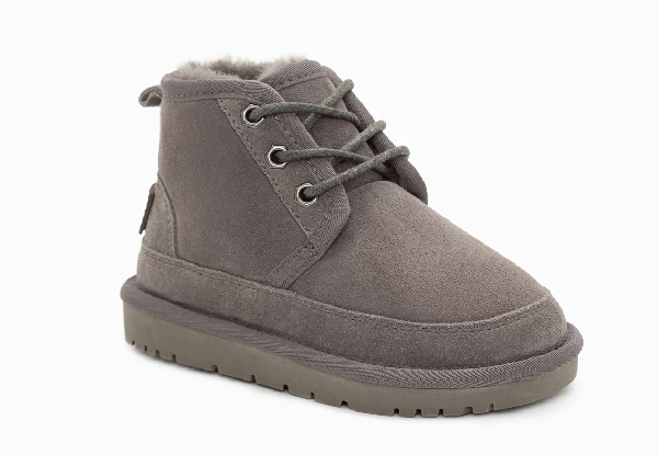 Ozwear Ugg Kinsley Kids Lace Boots Water-Resistant - Two Colours & Six Sizes Available