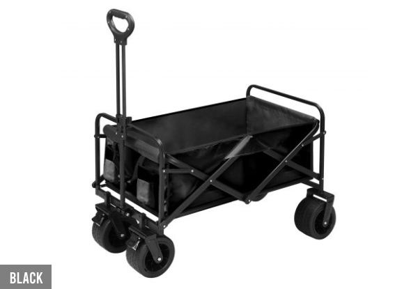 150kg Foldable Wagon Trolley with Tabletop - Three Colours Available
