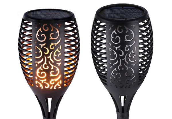 Solar Outdoor Flame Light - Option for Four-Pack