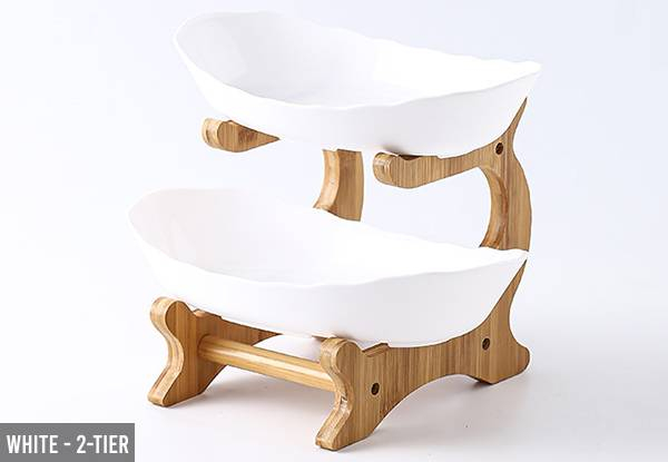 Two-Tier Fruit & Snack Bowl - Three Colours Available & Option for Three-Tiers