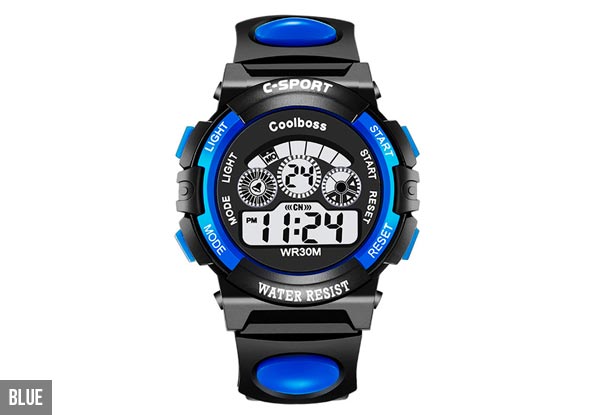 30-Metre Water-Resistant Children's Sport Watch - Two Sizes & Five Colours