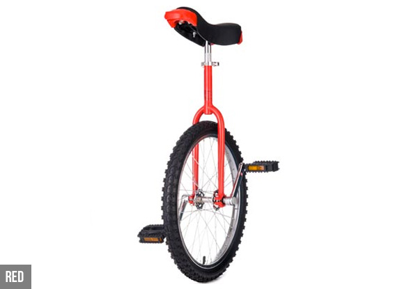 20" Unicycle with Adjustable Seat - Two Colours Available