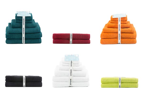 Canningvale Six-Piece Oslo Towel Set or Bath Sheet Twin Pack