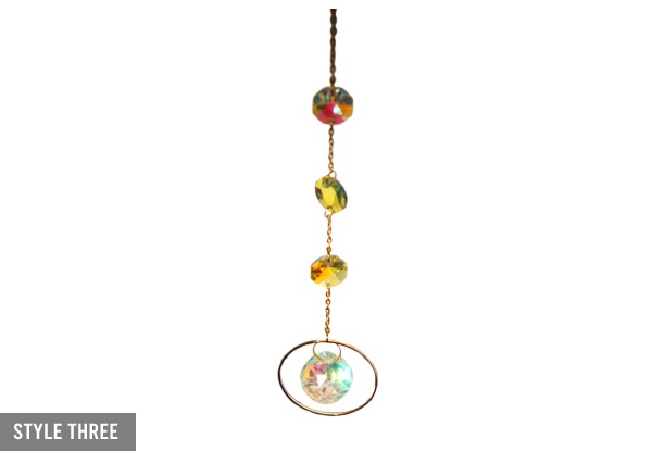 Two-Pack Hanging Rhinestone Suncatcher Ornament - Three Options Available