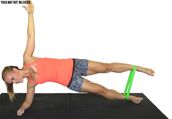 Four Mini Loop Toning Resistance Bands with Training Guide