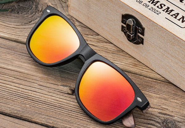 Custom Engraved Wooden Sunglasses with Box