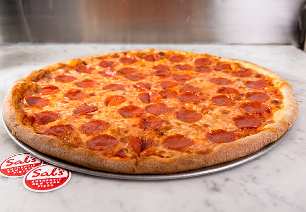 One 18" Sal's Cheese Pizza - Option for Pepperoni Pizza & for Two Pizzas