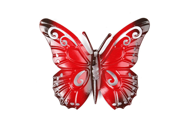 Five-Piece Colourful Metal Butterfly Wall Decor Set - Option for Two Sets