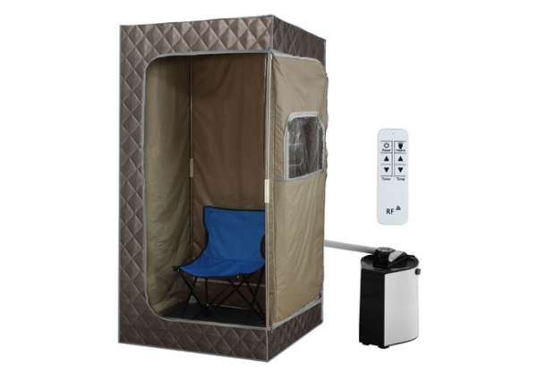 Foldable Portable Sauna House with Chair & Remote Control