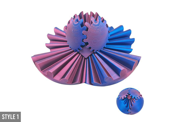 Soothing 3D Printed Gear Ball - Available in Four Styles & Option for Two