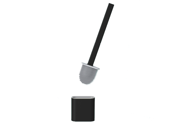 Silicone Toilet Brush with Holder - Three Colours Available