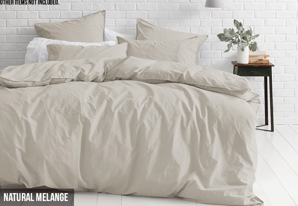 Canningvale Vintage Softwash Duvet Cover Set incl. Free Nationwide Delivery - Six Colours Available