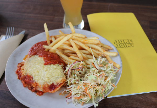 Bree's Chicken Parmigiana incl. Fries & Coleslaw for Cancer Society - Valid at Mt Eden Only - 48-Hour Flash Sale Only