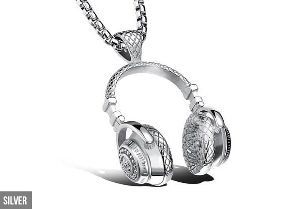 Titanium DJ Headphones Necklace - Three Colours Available