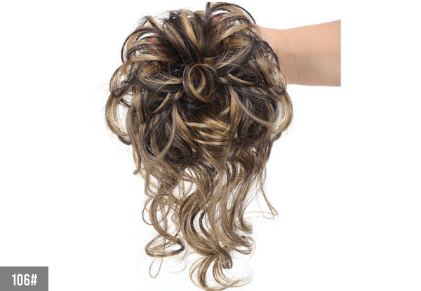 Messy Curly Chignon Hair Bun Scrunchie Extensions - Nine Styles Available