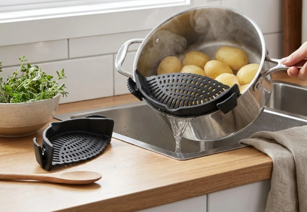 Clip-On Strainer Silicone for Pots & Pans