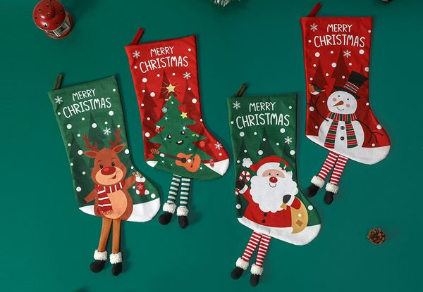 Four-Piece Christmas Decoration Stocking Set