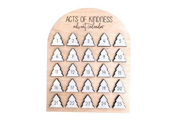 25 Days Acts Of Kindness Wooden Christmas Advent Calendar