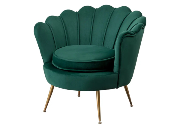 Mid-Century Velvet Accent Chair - Available in Three Colours