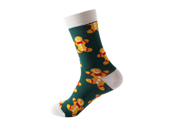 Five-Pair Christmas Print Socks