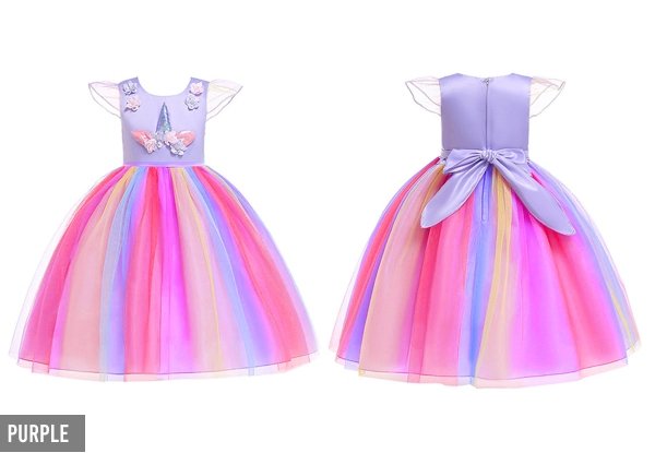 Child Unicorn Tutu Dress - Four Colours & Five Sizes Available