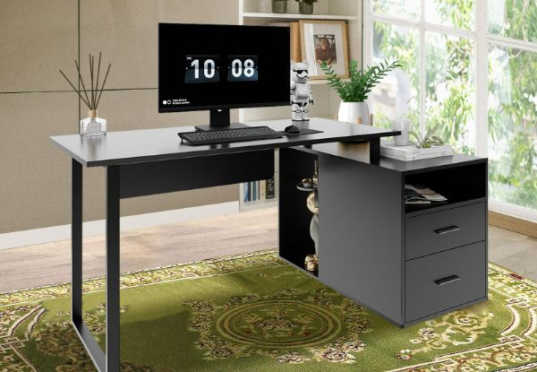 Workstation Table with Drawers - Two Colours Available