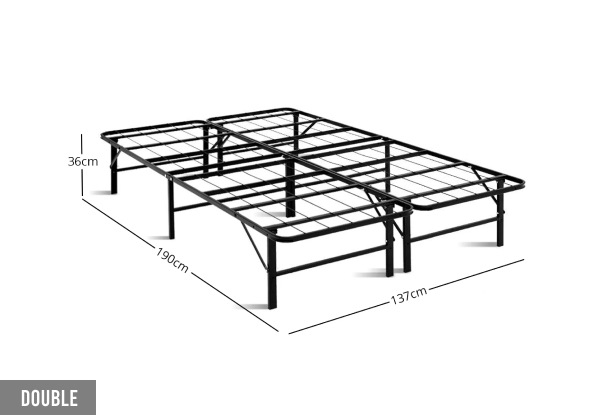 Foldable Bed Frame - Four Sizes Available