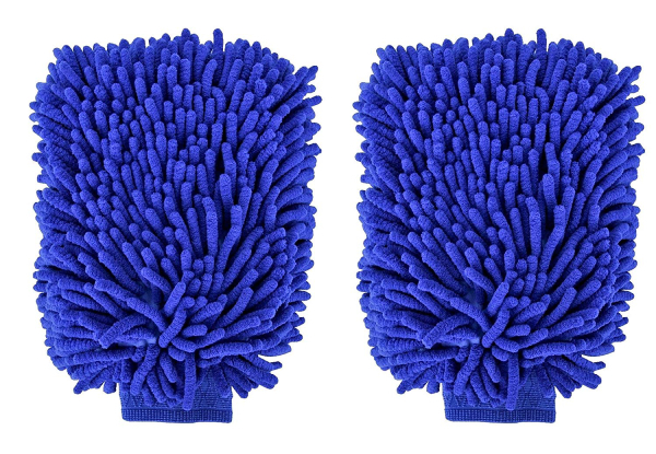 Two-Pack of Double-Sided Microfibre Cleaning Gloves
