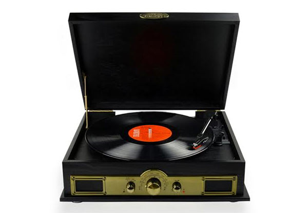 $169.99 for a Vintage Look USB Turntable with Bluetooth Speakers