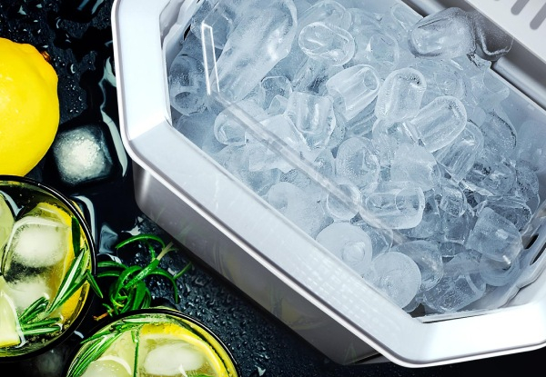 Maxkon 12kg Portable Ice Cube Maker with Handle - Two Colours Available