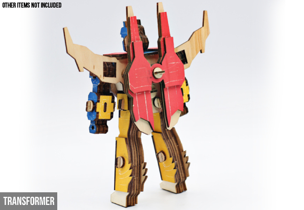 Wooden DIY Transformer Toy - Three Options Available