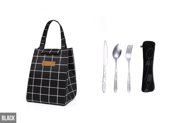 Lunch Bag with Cutlery Set - Five Options Available