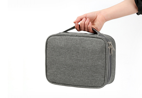 Travel Electronic Accessories Organiser Bag - Available in Four Colours & Option for Two