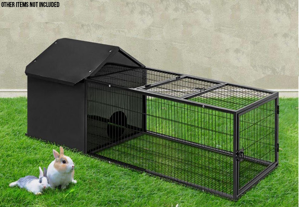 Black Outdoor Pet Hutch