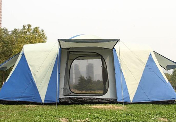Three-Room Family Camping Tent
