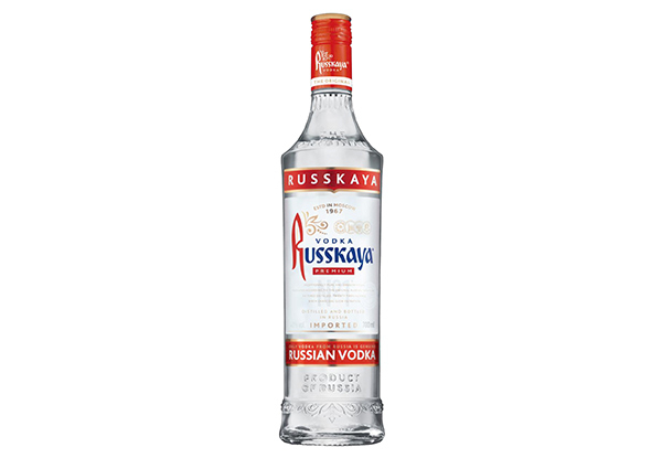 6 Bottles of Vodka Russkaya 1L