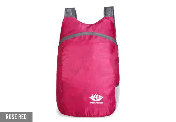 20L Lightweight Foldable Backpack - Eight Colours Available