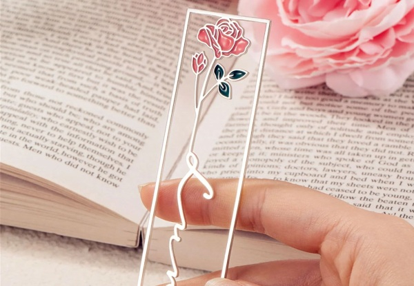 Custom Name Colourful Birthday Flower Bookmark