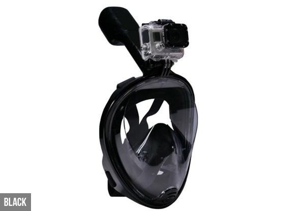 Full-Face Snorkelling Mask - Three Colours & Two Sizes Available with Option to incl. Underwater Camera & Free Delivery