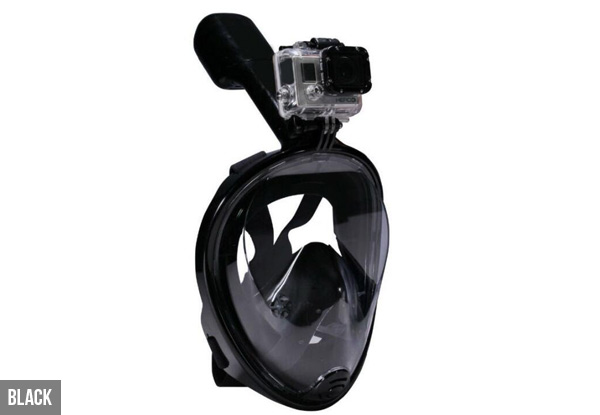 Full-Face Snorkelling Mask - Three Colours & Two Sizes Available with Option to incl. Underwater Camera