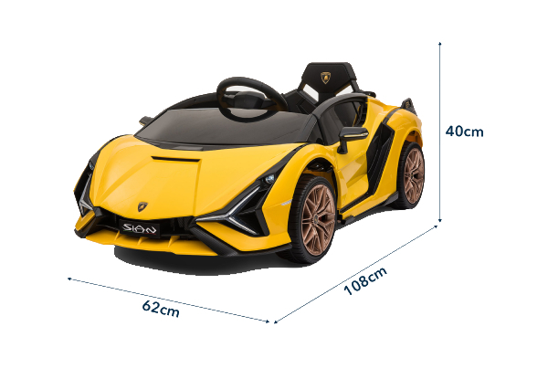 Kids 12V Electric Lamborghini Sian Licensed Ride-On Car Toy