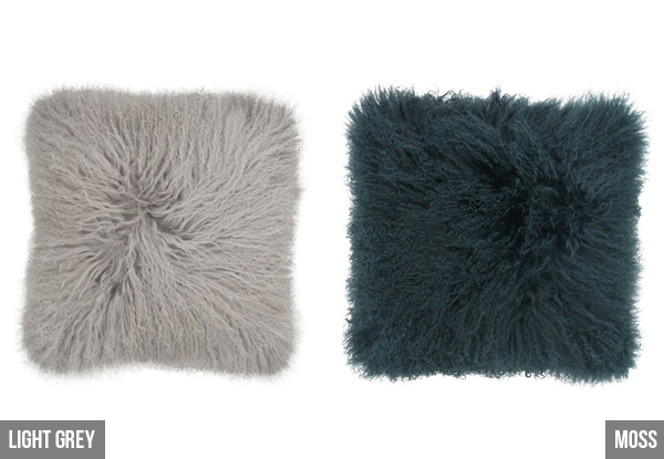 Genuine Premium Mongolian Sheep Wool Filled Cushion - Two Sizes & 12 Colours Available