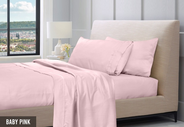 Bedding N Bath 1200TC Pure Egyptian Cotton Sheet Set - Available in Eight Colours & Two Sizes
