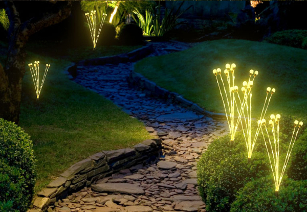 Two-Pack Solar-Powered LED Firefly Light - Option for Four-Pack